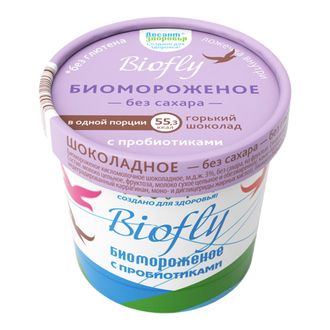 Биомороженое "Горький шоколад", без сахара, 45г (Biofly)