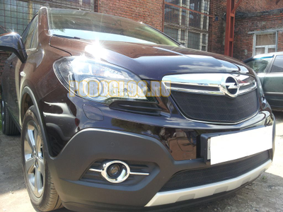 Защита радиатора Opel Mokka 2012- black верх