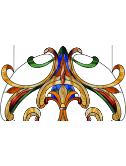 Витражная пленка, витражная пленка самоклеющаяся, пленочный витраж с классическим рисунком