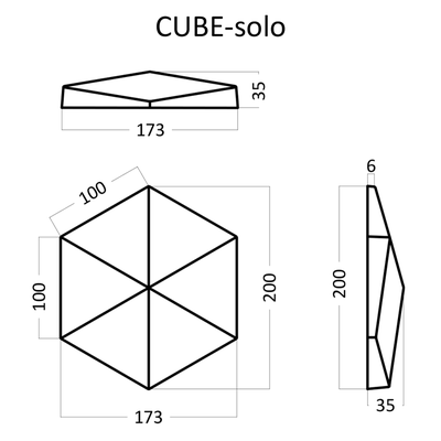 Гипсовая панель Cube-solo артикул E-0021