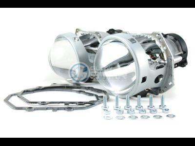 Комплект Hella 3R с рамками для замены штатных ксеноновых / галогенных линз автомобиля Mitsubishi Pajero 4 (2006 - 2014)