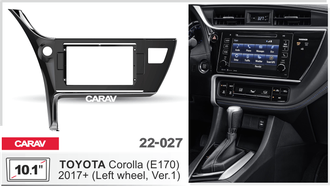 Переходная рамка  TOYOTA Corolla 2017+  (E170) CARAV 22-027