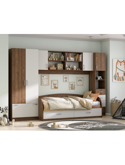 дуб баррик темный/белый