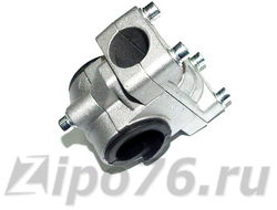 Кронштейн крепления ручки газа бензокосы под штангу 26 мм с резиновой втулкой