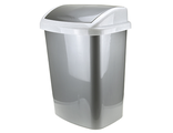 Ведро для мусора с плавающей крышкой пластмассовое 25л, 34,5х21х47 см