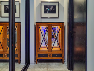 Витрина-бар с подсветкой.