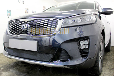 Защита радиатора Kia Sorento Prime 2017- black