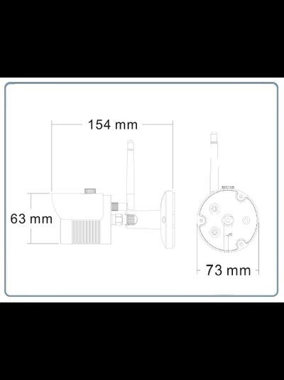 PX-KIT-PG420-20W. Комплект уличного WiFi/LAN видеонаблюдения, видеорегистратор с WiFi модулем и 4 беспроводные видеокамеры, Full HD (4 порта RJ45) (freeip)