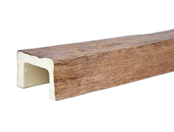 Декоративная балка из полиуретана. Полиуретановая фальшбалка Country Decor рубленая светлый дуб