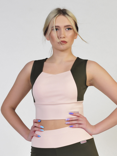 Топ 687-164 Хаки с пудрой