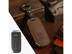 Коричневый чехол для ключа Kia Sportage, Sorento, K5 (7 кнопок) с 2021 года