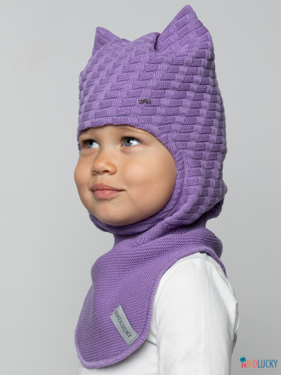Шапка-шлем 24201-05 х/б подклад, фиалковый 48-50
