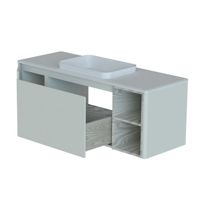 ШКАФ НИЖНИЙ КАПЕЛЛА 1400-500-3 С ВНУТРЕННИМ ВЫДВИЖНЫМ ЯЩИКОМ СТОЛЕШНИЦА НАТУРАЛЬНЫЙ МРАМОР EMPERADOR DARK