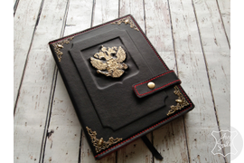 ежедневник-органайзер в винтажном стиле с гербом РФ