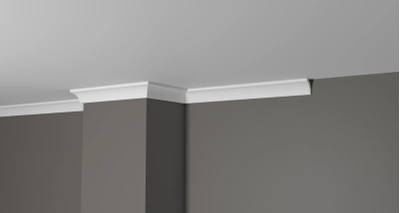 Потолочный плинтус DECOR-DIZAYN DD36, из дюрополимера, под покраску, ударопрочный