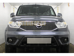 Защита радиатора Уаз Патриот (рестайлинг 3) 2016- black