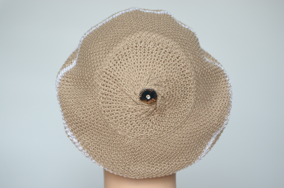 Бежевый хлопковый берет Италия Вицио фото