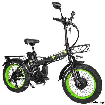Электровелосипед SYCCYBA H1 (F10) DUAL 20AH зеленый