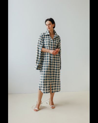 Платье-рубашка из итальянской вискозы с разрезами