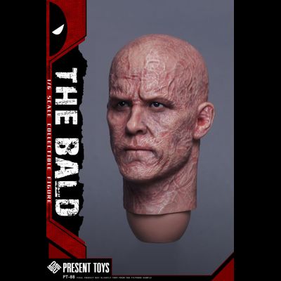Скульпт (голова) Дэдпул без маски ("Дэдпул и Росомаха") - 1/6 The Bald (PT-SP88) - PRESENT TOYS