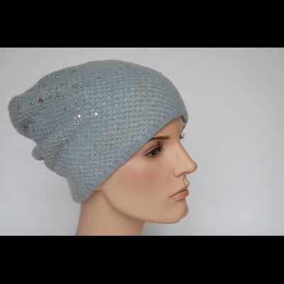 Голубая шапка женская с украшениями Vizio Италия 6161 CL