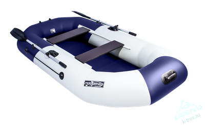 Лодка ПВХ Мастер Лодок Таймень NX270 "Комби" Св.Серый / Синий