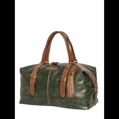 Кожаная дорожная сумка Campora Premium dark green (арт. 
4019-11)