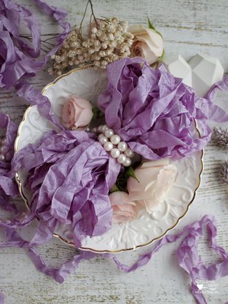 Шебби лента Лиловое небо в интернет магазине Страна лент