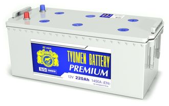 Аккумулятор Тюмень Премиум 220 Ач (TYUMEN BATTERY Premium) (518х228х238) 6СТ-220L (Ca/Ca) ток 1450А конус прямая полярность - +