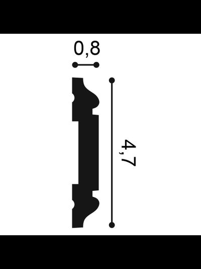 Молдинг Orac PX144, дюрополимерный, ударопрочный, под покраску, 2 метра