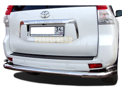 Защита заднего бампера большая угловая d76/42 для Toyota Land Cruiser Prado 150 (2010-...)