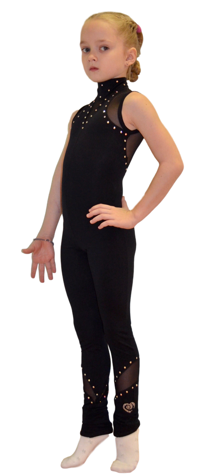 Термо-КОМБИНЕЗОН  C СЕТКОЙ  И АППЛИКАЦИЕЙ SWAROVSKI   (арт 504)