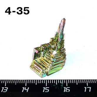 Висмут выращенный (кристалл) №4-35: 7,8г - 31*15*12мм