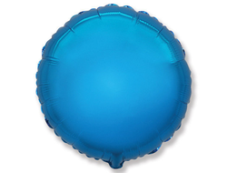 Воздушный шар фольгированный "Круг" синий 46 см.