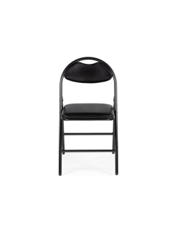 Стул на металлокаркасе Gikat черный / мусс темный