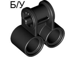 ! Б/У - Technic, Axle and Pin Connector Perpendicular Double, Black (32291 / 4140430 / 6280394) - Б/У