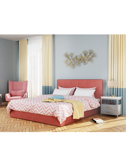 Кровать односпальная, двуспальная, MyCloud Манго с подъемным механизмом, бельевым ящиком, мягкое изголовье, квадратная стежка