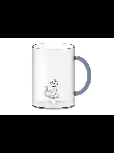 Кружка стеклянная 420 мл,  Кошка