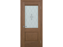 Дверь Межкомнатная - Dominik, каштан, мателюкс с 3D-рисунком