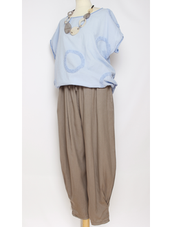 Брюки-бананы "ШТАПЕЛЬ" бежевые, св. бежевые до р.54