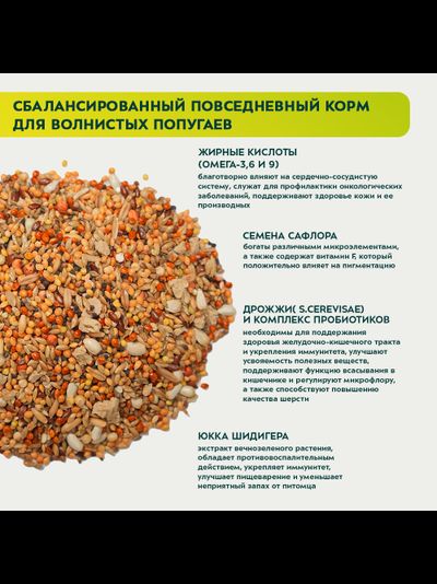 Bambini Pets (Бамбини Петс) корм для волнистых попугаев, 800 г