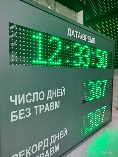 Табло травматизма (зеленый/серый)