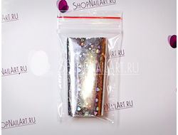 Фольга переводная "Голография сердечки"