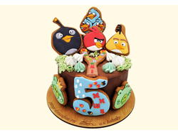 Торт для ребёнка "Angry Birds"