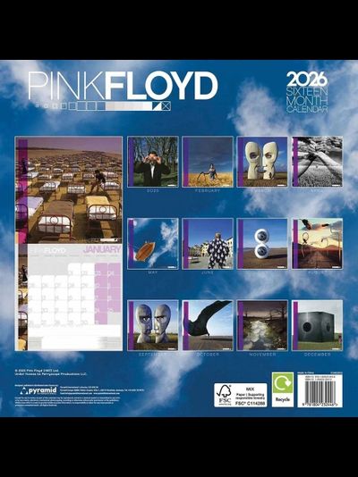 Pink Floyd Official Календарь 2026 Квадратный формат