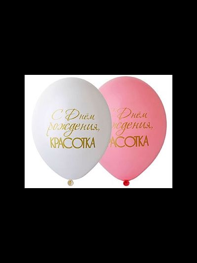 Шар Премиум 14"/35 см "С Днем Рождения, КРАСОТКА" Бельгия