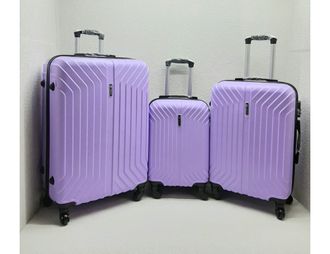 Комплект из 3х чемоданов Корона ABS S,M,L сиреневый