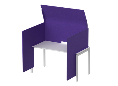 Кабина с высоким экраном-парусом и низкими боковыми стенками-ширмами