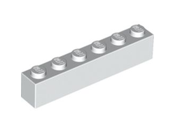 Brick 1 x 6, White (3009 / 300901 / 300951)