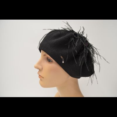 Берет Vizio 1629 BL черный фетр